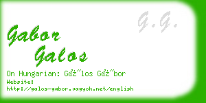 gabor galos business card